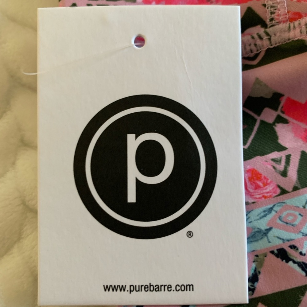Pure Barre Pink and Black Patterned  Leggings [X Small] - Picture 3 of 4